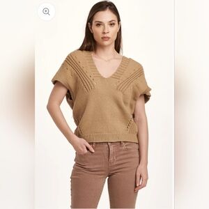 Dear John V-Neck Sweater in Tan